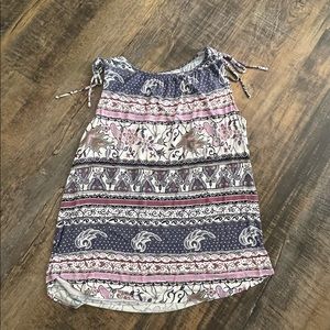 Sleeveless LOFT tee with shoulder tie details